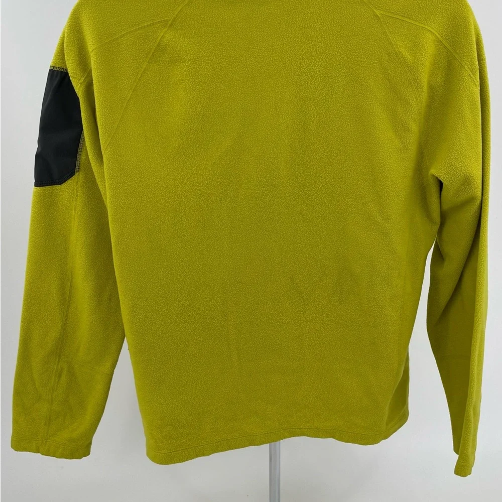 The North Face Mens 1/4 Zip Fleece Yellow Green Flash Dry Size M (Tagged L) A3ZX